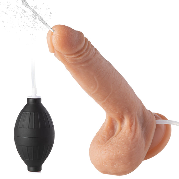 Deal - Squirting Realistic Suction Cup Dildo  6 Inch