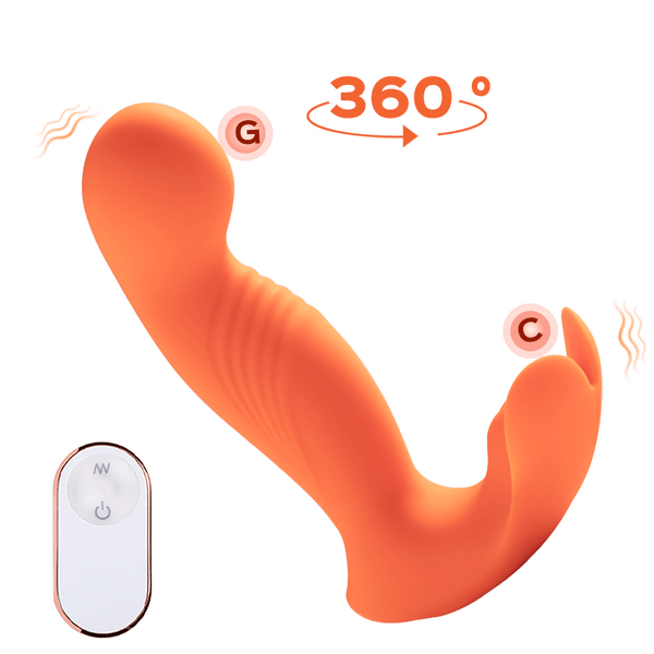 Crave 3 - G-Spot Vibrator with Rotating Massage Head & Clit Tickler