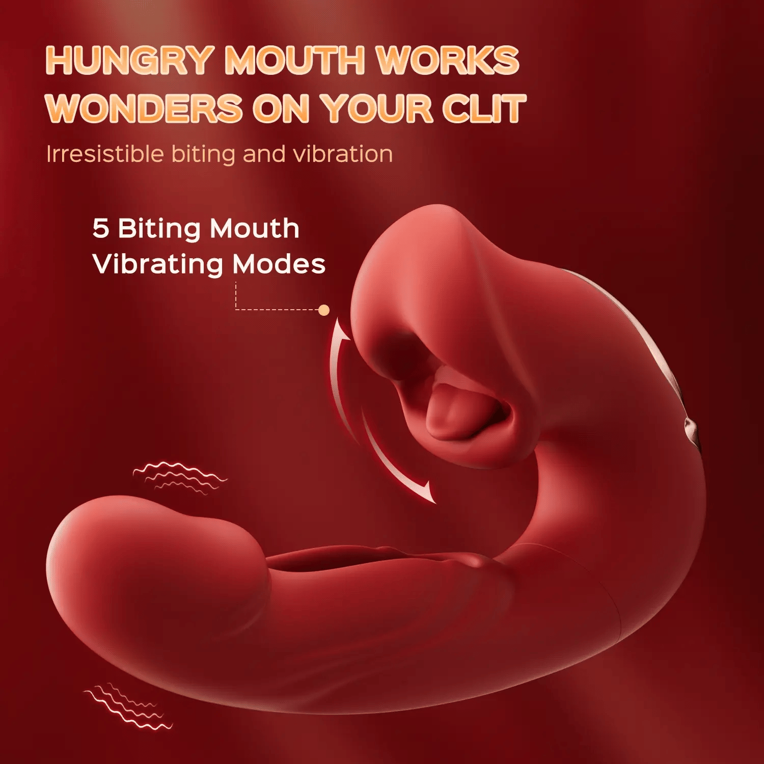 Flicker - Biting Mouth Tongue Clitoral Stimulator Tapping Rabbit Vibrator