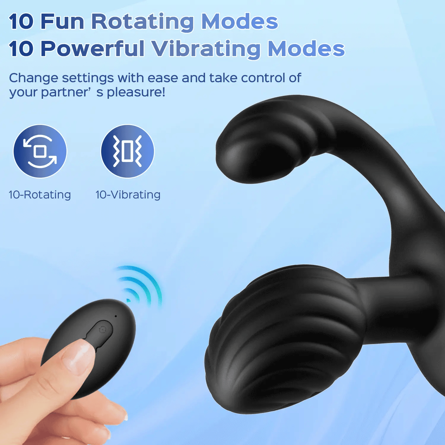 Harper - Vibrating & Rotating Butt Plug Anal Vibrator with Remote Control