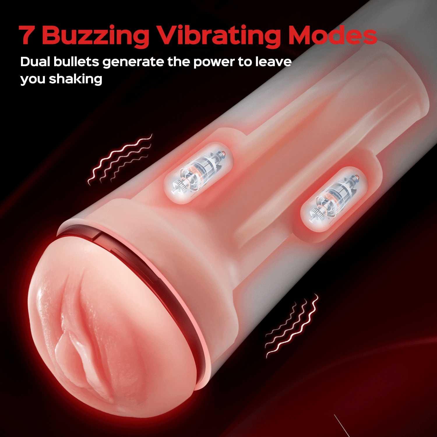 Ride Me - Vibrating Pussy, Realistic Vibrating Male Masturbator