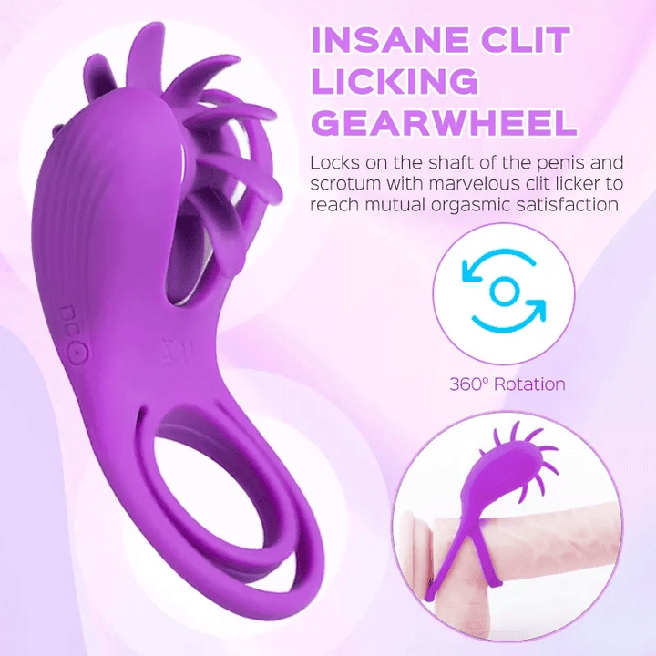 Roxy - Clit Licking & Vibrating Dual Penis Ring - Juntame Juntame | Shop Sex Toys and More Roxy - Clit Licking & Vibrating Dual Penis Ring - Juntame Juntame | Shop Sex Toys and More