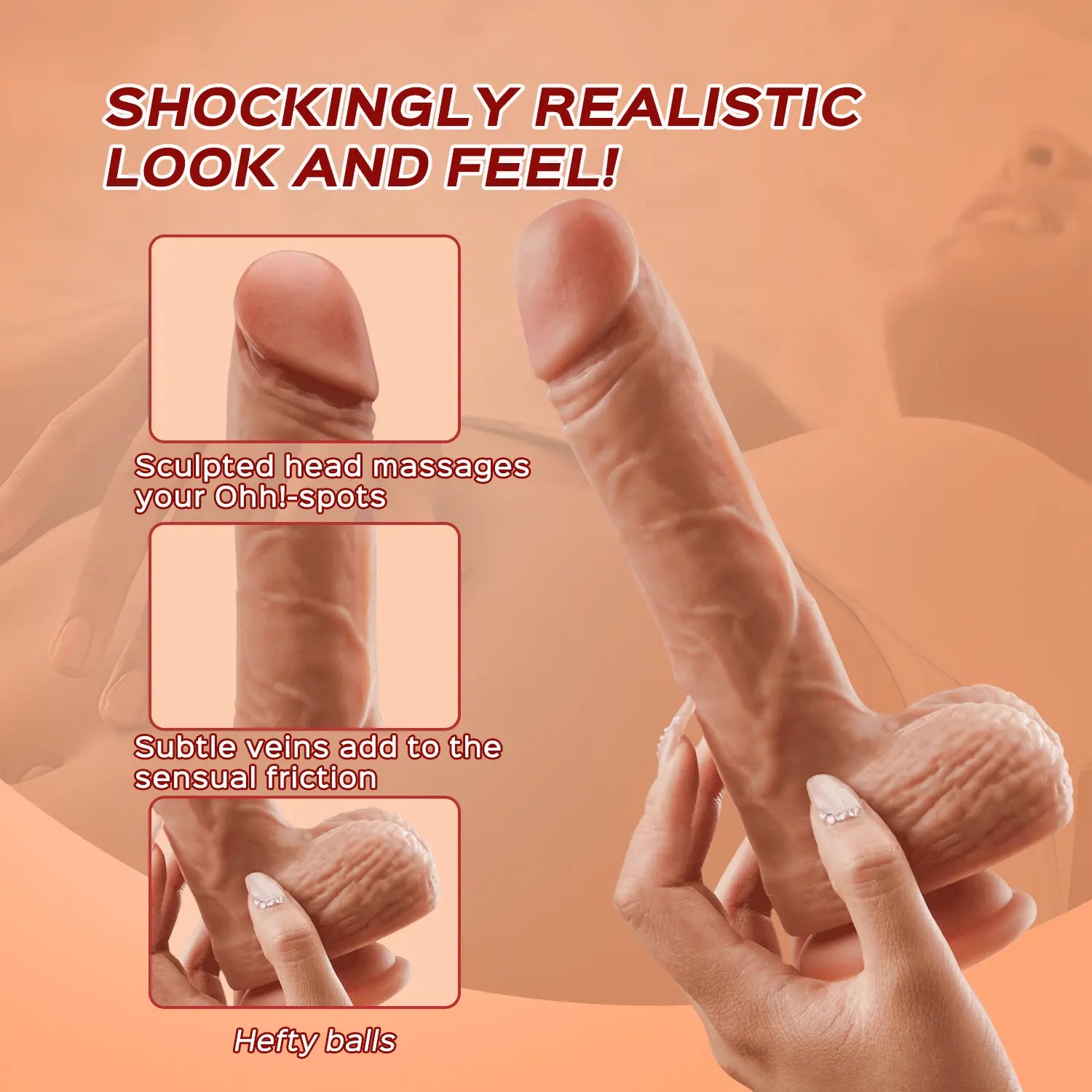 Tanner - Vibrating & Tapping Realistic Suction Cup Dildo with Remote Control