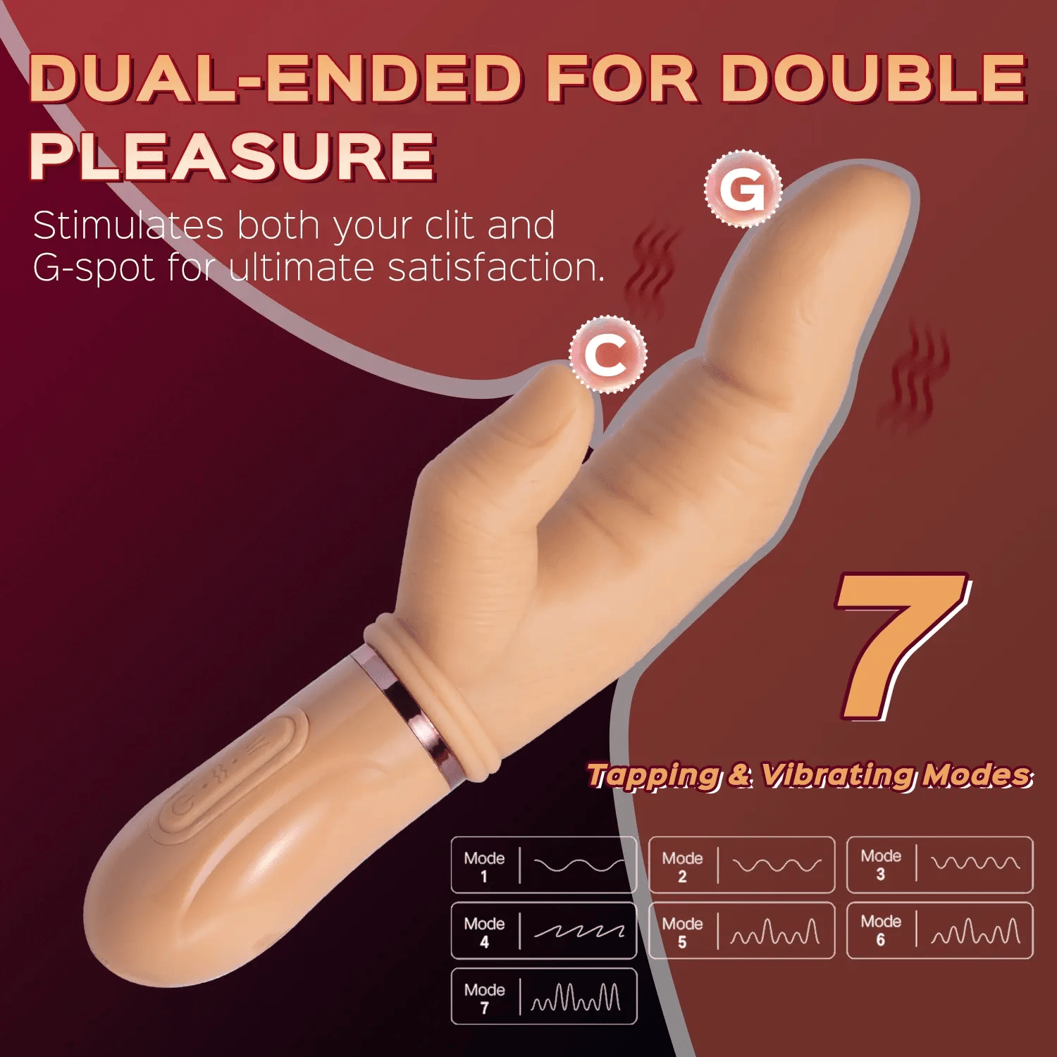 Zayn - Vibrating & Tapping Realistic Finger-shaped Dildo 4.4 Inch