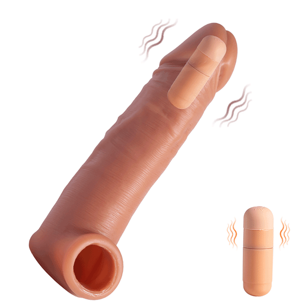Conqueror - 5-inch Penis Extender Extension Sleeve & Bullet Vibrator