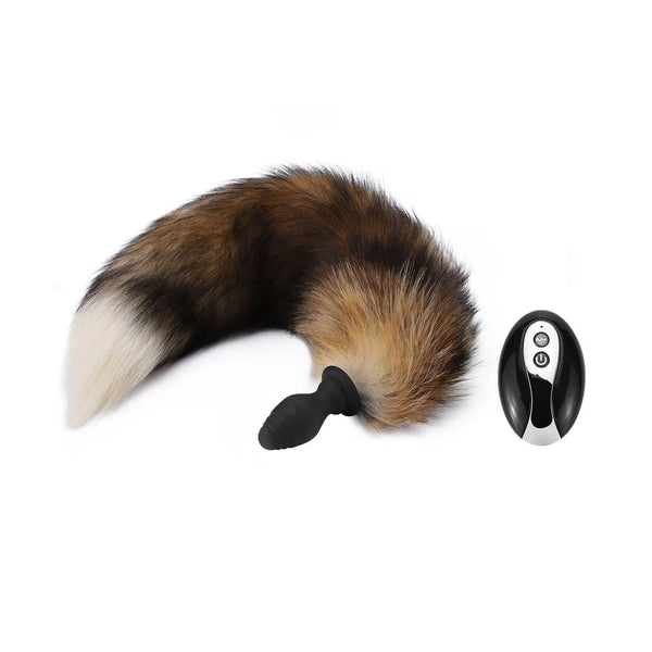 Lillian - Detachable Vibrating Soft Fox Tail Butt plug Stimulator