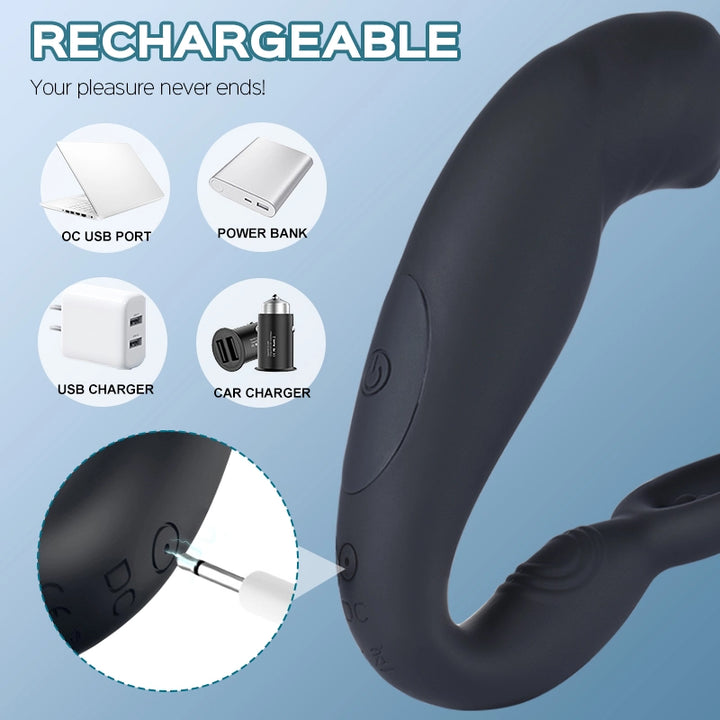 Demon - Remote Control Prostate Massager & Vibrating Penis Ring - Juntame Juntame | Shop Sex Toys and More Demon - Remote Control Prostate Massager & Vibrating Penis Ring - Juntame Juntame | Shop Sex Toys and More